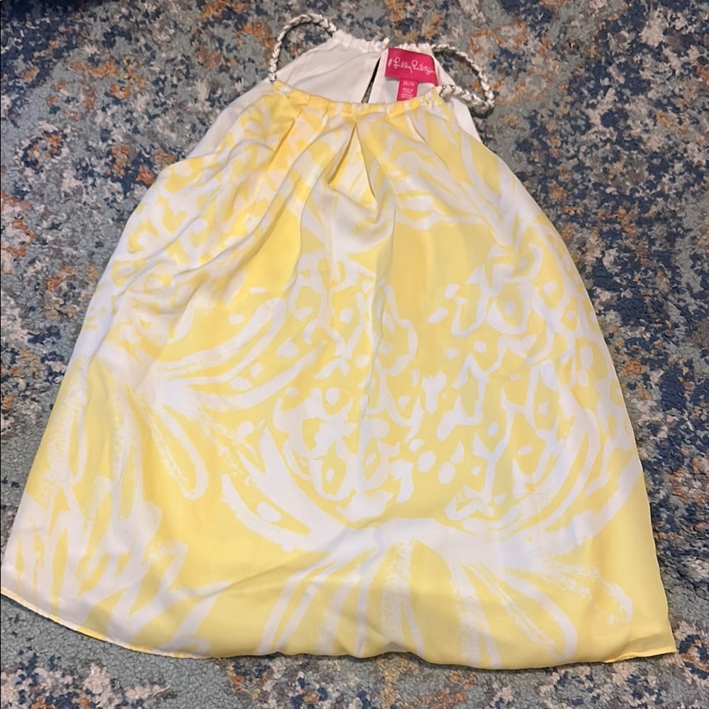Lilly Pulitzer Sunny Yellow and White Top
